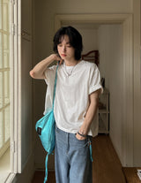 フロップベーシッククロップ半袖Tシャツ
