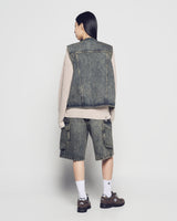26SS UTILITY DYING DENIM SHORT PANTS