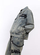BBD Graffiti Metal Logo Denim Jacket (Rusty Blue)