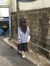 プリーツミディスカート