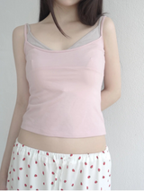 two-tone sleeveless