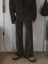 Winter Velvet Denim Bootcut Pants (2color)