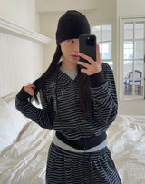 Ellie Heart Stripe Hoodie