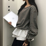 [MADE] ダーリング, ストライプワンショルダートレーナー