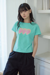 26SS★ Pop Strawberry Crop Short Sleeve Tee