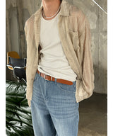 [Unisex] Summer check linen shirts(2color)