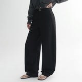 [4 Sizes] [Leanti] Seam Wide Curved Pants - 4 Colors