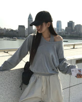 [ORIGINAL] Mellow U-Neck Long Sleeve Knit