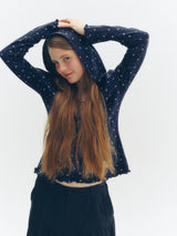 Floral Hoodie (Navy)