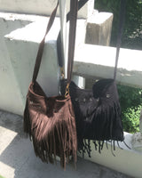 Nair suede tasele fringe cross bag
