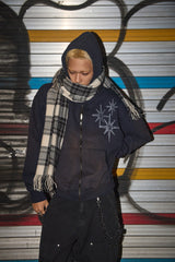 チェックマフラー BLACK