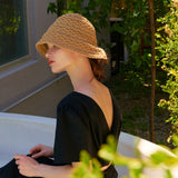 KNIT BUCKET HAT BEIGE