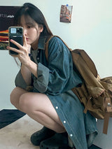 3 TAP Smoke Wrinkle Wash Denim Shirt (2color)