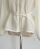 Dren Sheer Shirt Blouse (Strap Set)