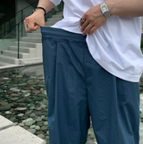 ワイビードクールアイスストリングピンタックワイドパンツ