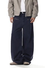 Stars Studded Wide Jeans