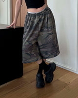 [Unisex] Camo bermuda sweat pants 