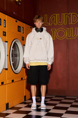 Concept Collegeカーシブロゴワッフルフーディー／メランジグレー [Unisex]