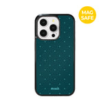 【MADE】Mini Dot Transform teal iPhone case [Glossy Glass/Magsafe]