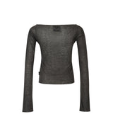 CORSET SHEER LONG SLEEVE_CHARCOAL