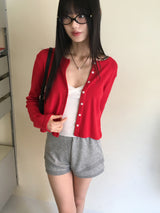 Keyless color combination lace ribbed bustier tank top