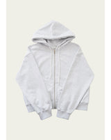 a spring hoodie jacket, melange white