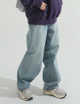 Milk Washing Wide Denim Pants