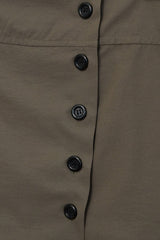Button Mini Skirt (Khaki)