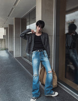 セレブクロップボカシカーディガン