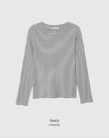 Diano Border Long Sleeve T-shirt (4color)