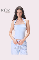 Object Sleeveless Flare Pants Sweat Suit Set (SET)