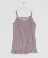Zelda Dot Frill See-through Sleeveless Layered One Piece