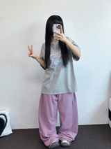 マイギャラクシー☪🌌✨オーロラプリンティングTシャツ 🎀🩶2カラー
