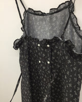 バックボタンシフォンワンピース (1color)