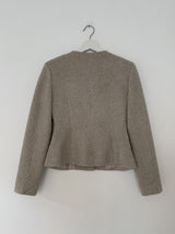 Blossom Square Neck Tweed Short Jacket