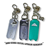Good kisses initial lipbalm keychain (3color)
