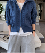 [1,000 Sold] スロー ケーブル ニット ジップアップ / 5カラー