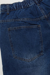 Plain Washed Bermuda Denim (2color) (No.961)