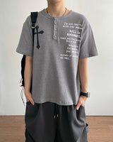 オルタヘンリーワッフルショートスリーブTシャツ