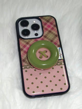 【TPUケース】 Vintage Patch Case_Pink Olive