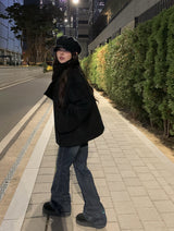 ピノンブーツカットウォッシングデニムロングパンツ