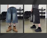 ベルティックアシンメトリックポケットバミューダデニム