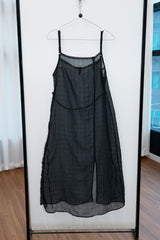 ファイン パターンド メッシュドレス (Black)