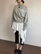 Airy Off-Shoulder Knit (3Colors)