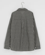 [unisex] サンキニオーバーフィトポケットチェックシャツ