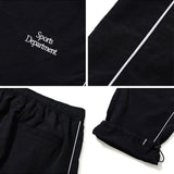 スポーツデプトパイピングウーブンワイドパンツ - ブラック