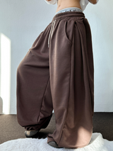 2SIZE🩶 SOFTY SIDE PINTUCK WIDE LONG PANTS 🩶🧇🖤🤍5COLOR