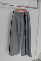Breeze fleece-lined track string wide pants