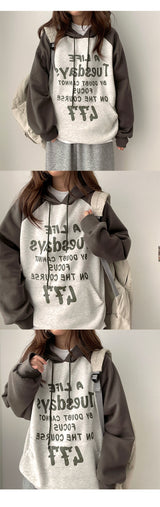 Loran Color Raglan Napping Hoodie