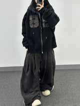 terry four pintuck pants